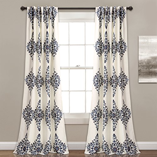 Lush Decor Lush DÃ©cor Keya Medallion Room Darkening Window Curtain Panel Pair, 84