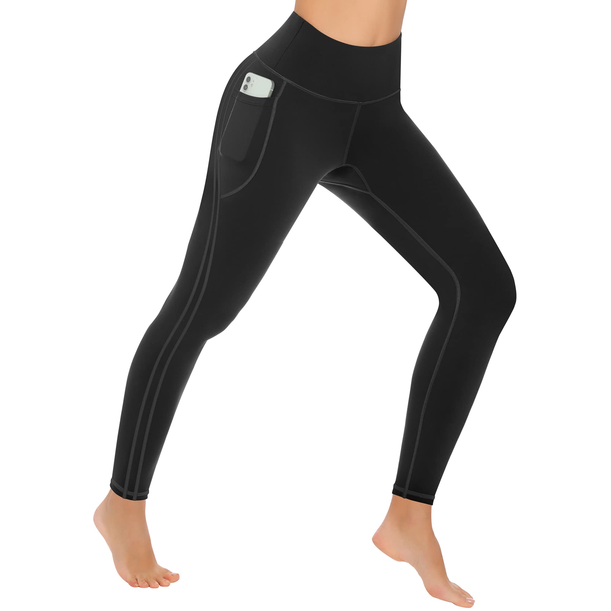 MIRITY Confezione da 4 Leggings da Yoga con Tasche da Donna, Pantaloni a Vita Alta per Controllo della Pancia per Allenamento