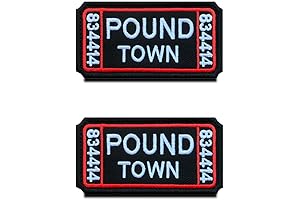 2 Packs: Black Ticket to Pund Town Embroidered Tactical Military Funny Morale Patch