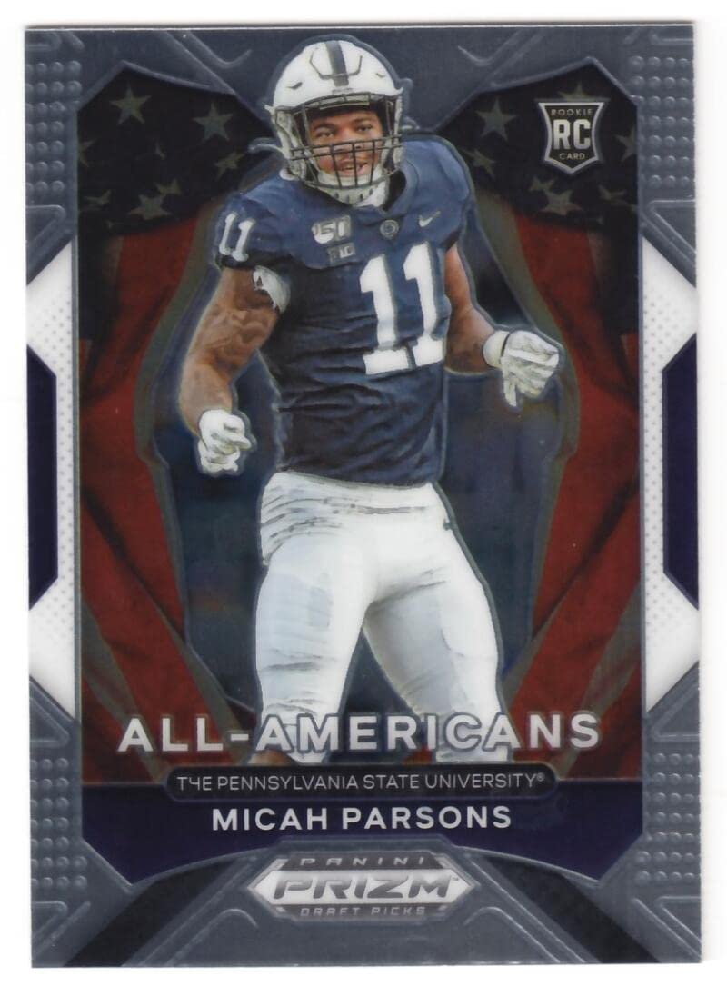 Amazon.com: 2021 Panini Prizm Draft Picks #188 Micah Parsons Penn State  Nittany Lions All American (Rookie Year Card) NFL Football Card NM-MT :  Collectibles & Fine Art