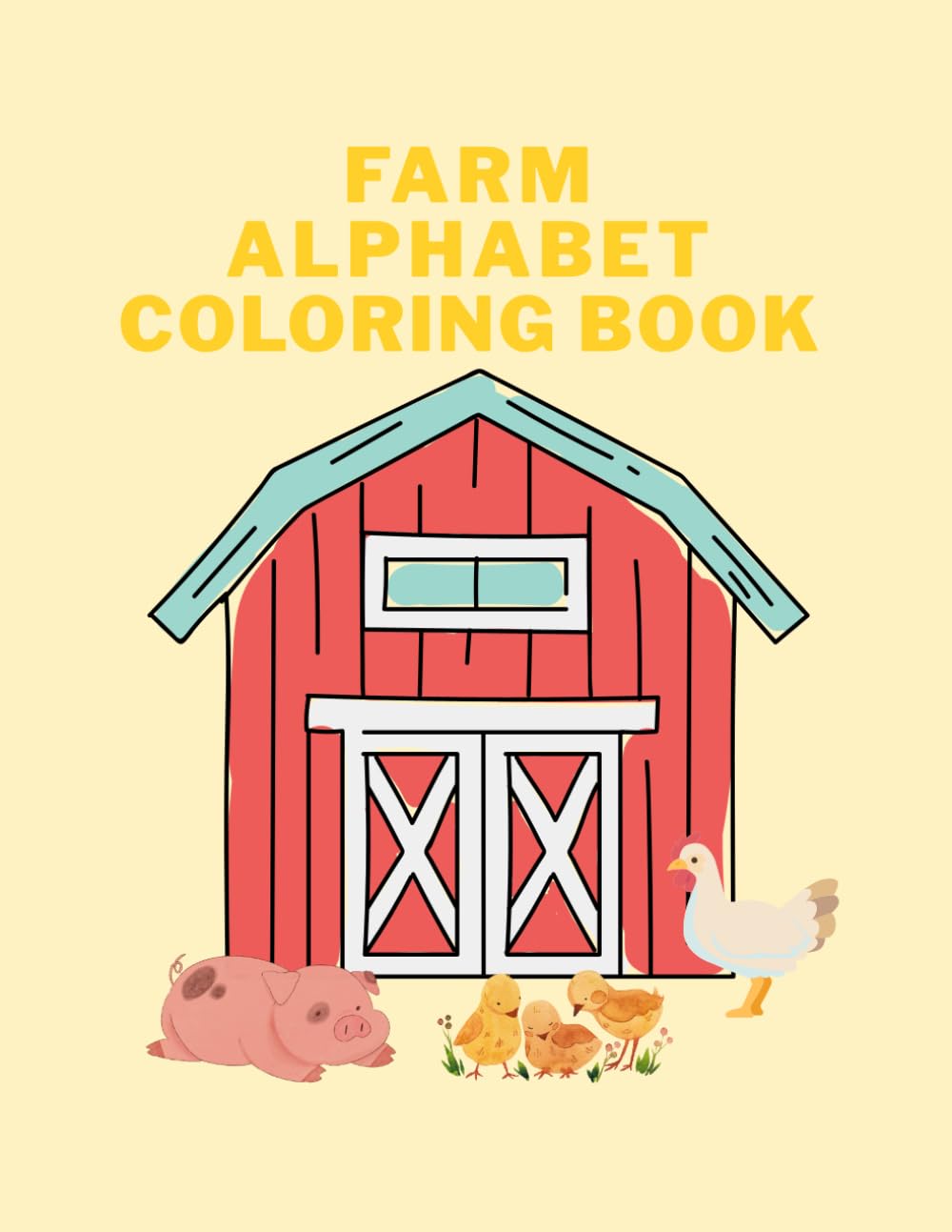 Farm Alphabet Coloring Book