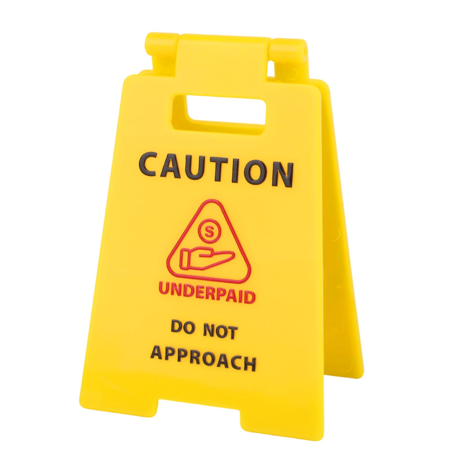 Qiimenguer B Funny Office Desk Sign，Underpaid Do Not Approach Mini Desk Accessories For Use Y Colleagues, Employees, Employers, And Usiness Partners In The Workplace (B)