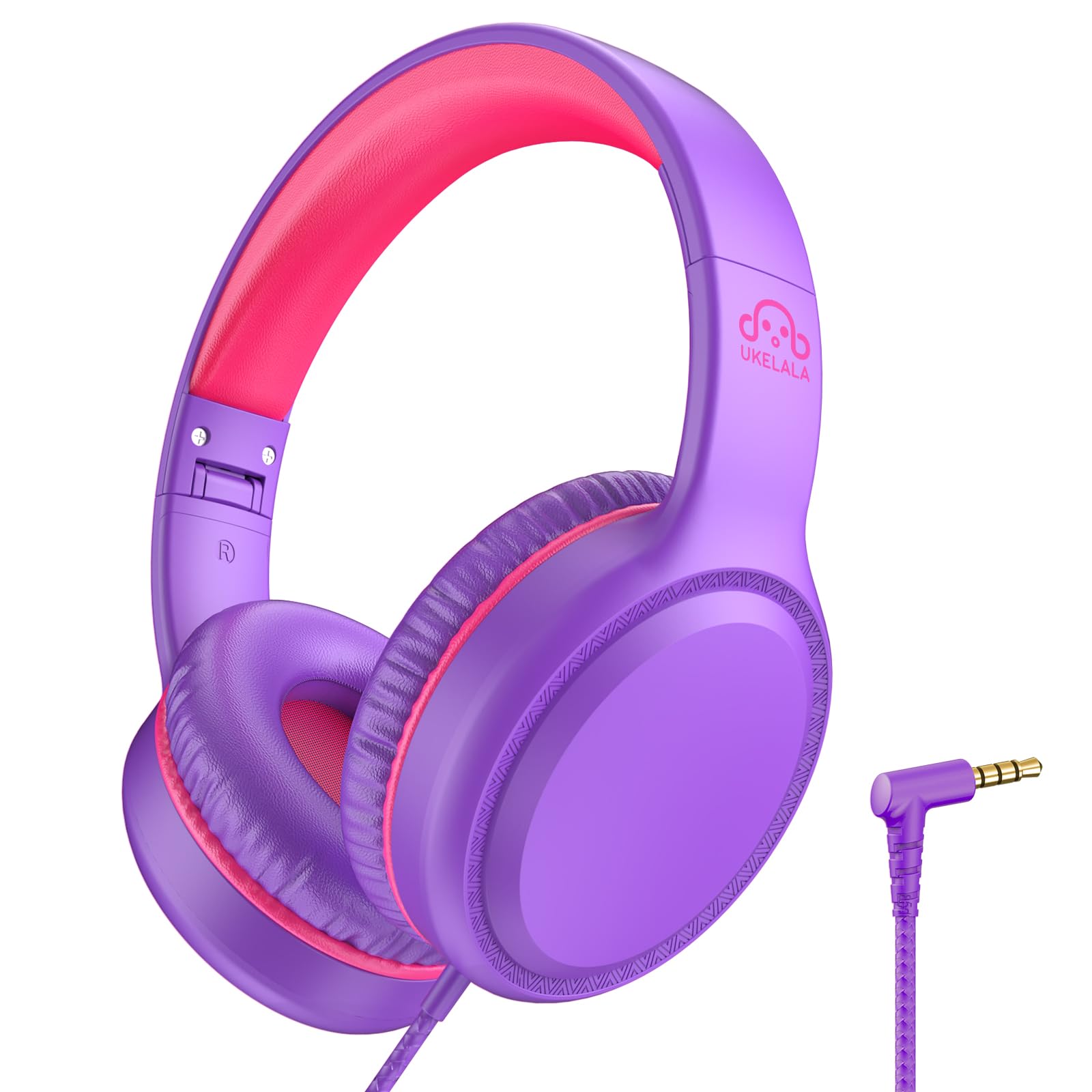 送料無料UKELALA U2 Wired Headphones for Kids Girls for School | Lightweight Portable On Ear Youth Headphones for Airplane Travel | Compatible 並行輸入 : UKELALA Pink Wired Headphones for Boys Portable On Ear