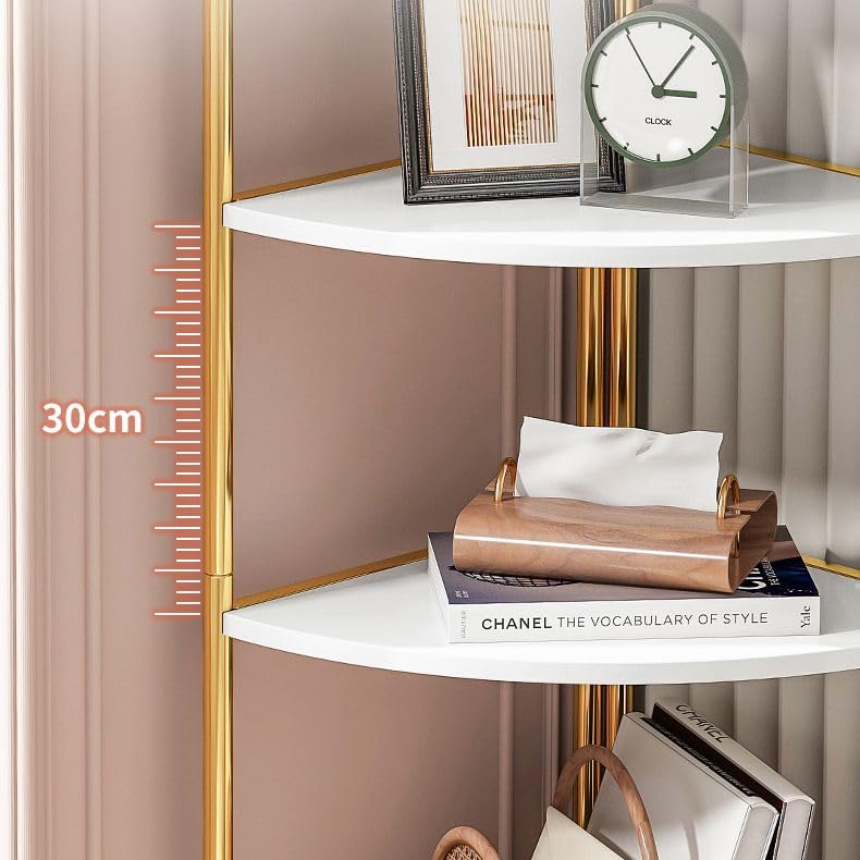 Amazon.com: KWOKING Scandinavian Open Corner Bookshelf Metal Frame
