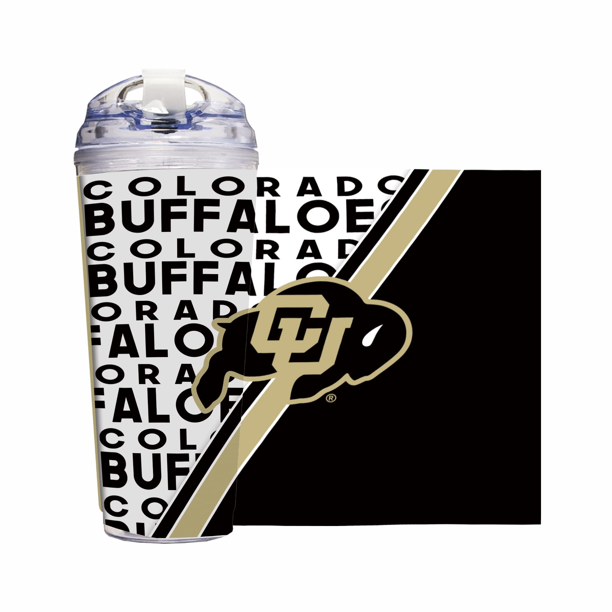 Gobelet Colorado Buffaloes à double paroi pour vos trajets et journées de match