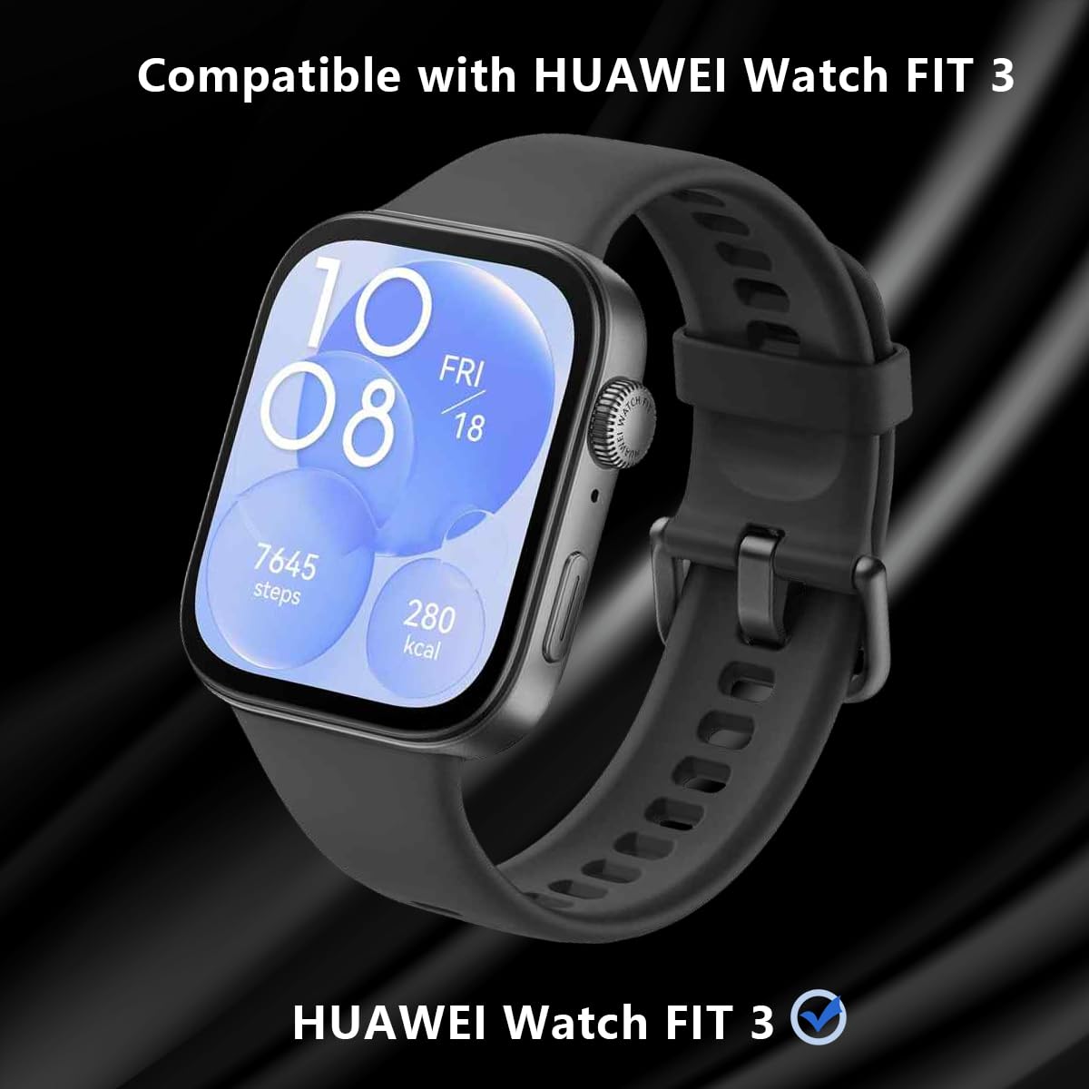 Confezione da 3 pellicole protettive per Huawei Watch Fit 3 (senza vetro), autorigeneranti, copertura completa dello schermo, morbide, antigraffio, HD, trasparenti, per Huawei Watch Fit 3