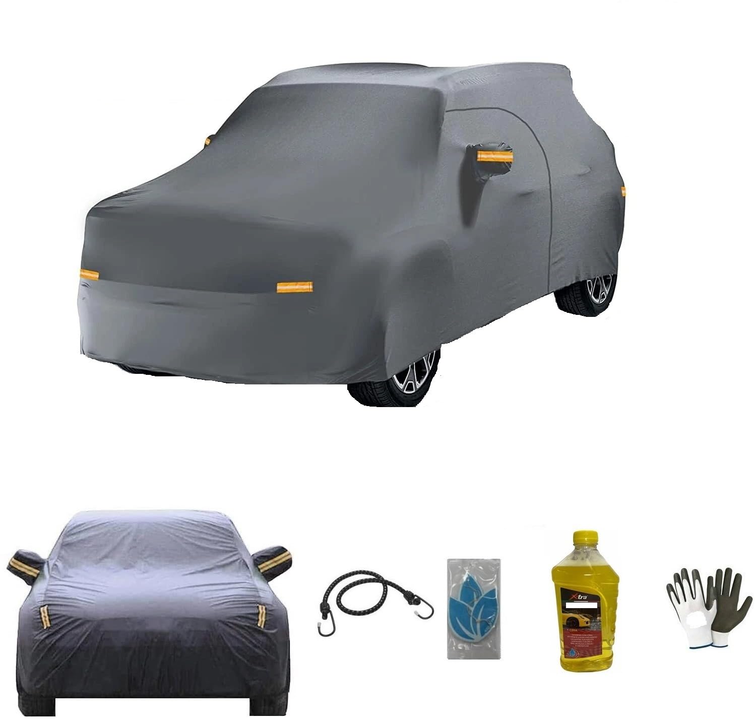 COPRIAUTO TELO FELPATO 250G PER ANTIGRANDINE IMPERMEABILE COPRI AUTO CAPPOTTA COPERTURA CON ZIP LATERALE TAGLIA SPECIFICA COMPATIBILE CON JEEP Renegade 1.6 Mjt 120CV Limited