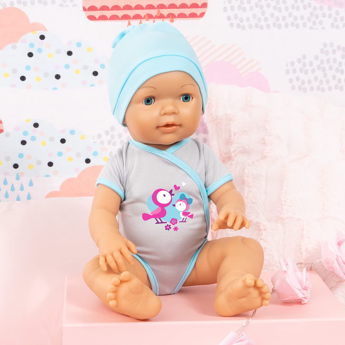 Bayer Design Set Vêtements Poupée – 6 Pièces, Pull, Pantalon, Gilet, Bonnet, Body, écharpe – Pour 38-42 Cm