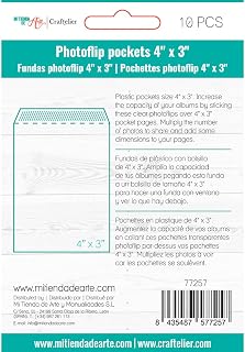 Craftelier - Clear Plastic Photoflip Sleeves | Perfect Accessory to Increase Photo Album Capacity | Includes 10 Sleeves of Size 4" x 3" (10.16 x 7.62 cm)