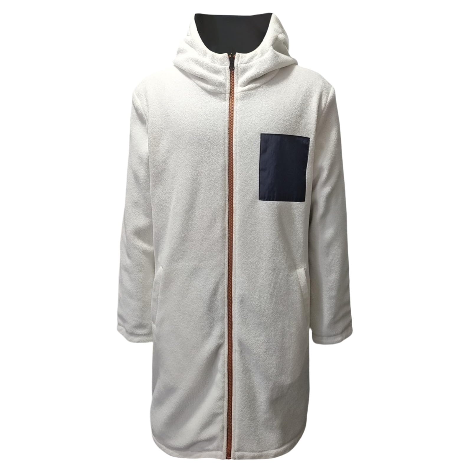 Veste Homme Polaire - Veste Polaire réversible à Capuche, Coupe-Vent, Thermique, zippée, Toutes Saisons, pour activités de Plein air et Tenue décontractée
