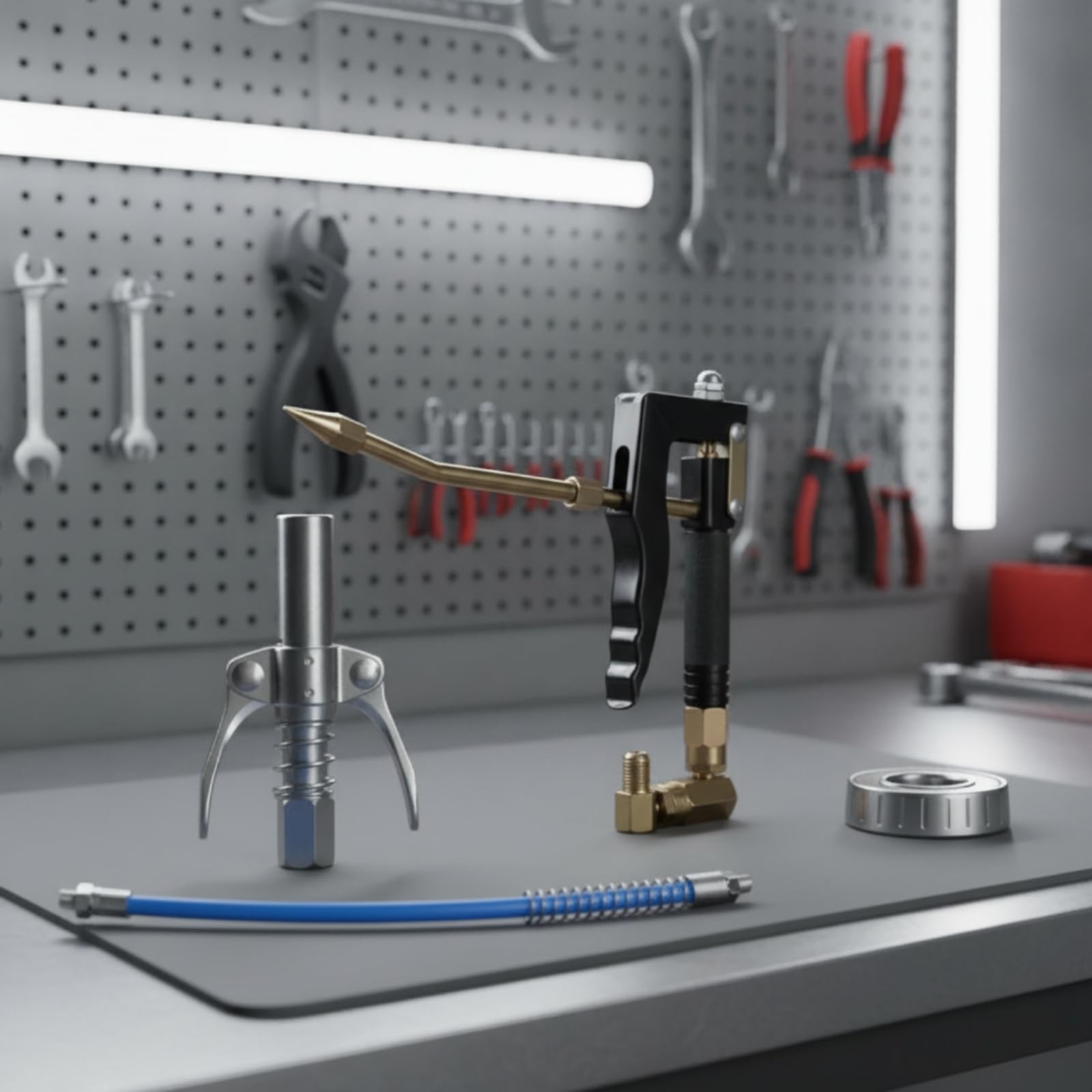 harayaa de Grasa Ensamblada de Aceite Tubo de Lubricación Conducto Hidráulico Línea de Salida Resistencia a Ambientes de Taller, Pistola De Engrase Universal De Alta Gama Estilo Italiano