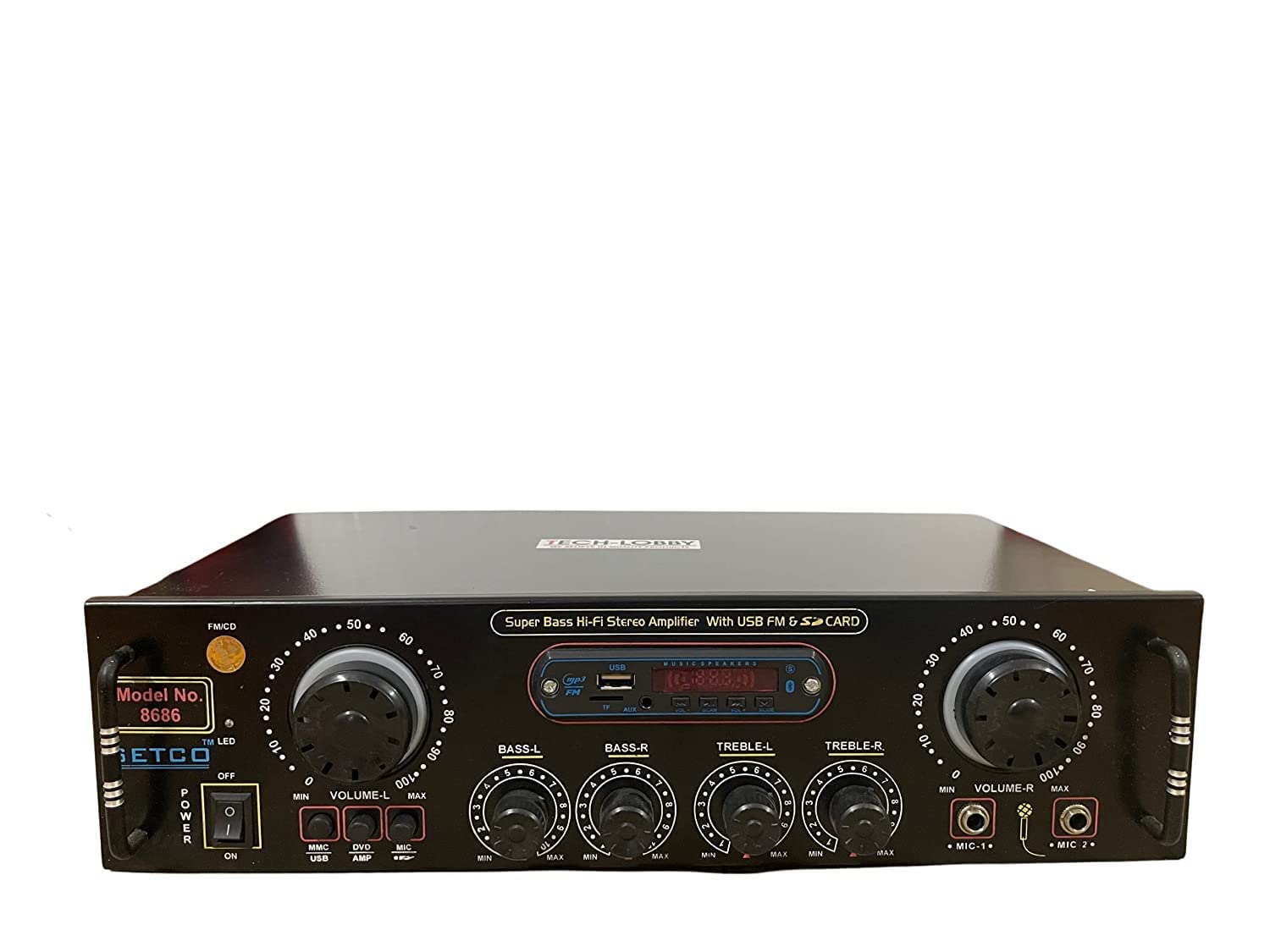 Tech-unique ® New 2022 Sterio Sound 5500 with Recording,Echo MIC, New Feature USB,AUX,MIC,BLUTHOOTH,AV,2RC-Build in BLUTHOOTH with 8 Transistor 4 Channel Circuit Power AV Amplifier