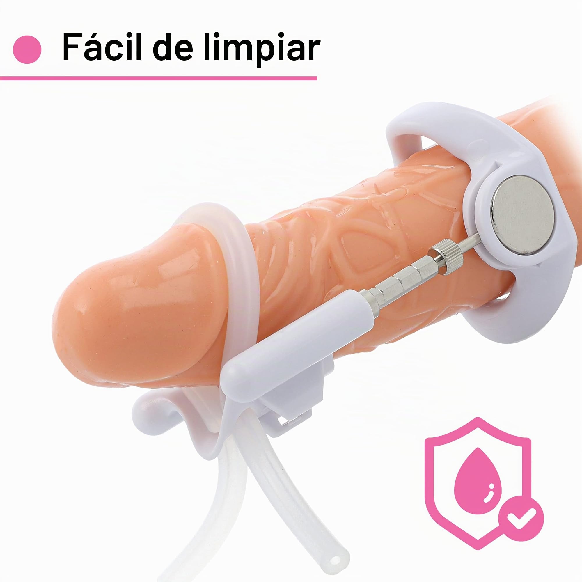 Extensor de pene blanco efectivo para alargamiento – Dispositivo para hombres con erección fuerte y corrección de curvatura – FOPS P03
