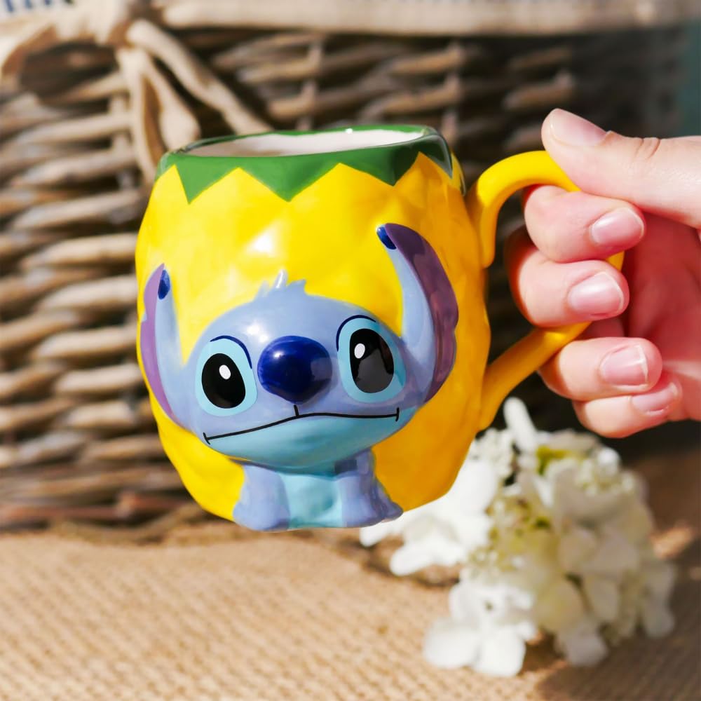 Tasse en céramique Stitch Disney 3D modèle mug 415 ml personnage en trois dimensions bol de petit déjeuner pour enfants à collectionner