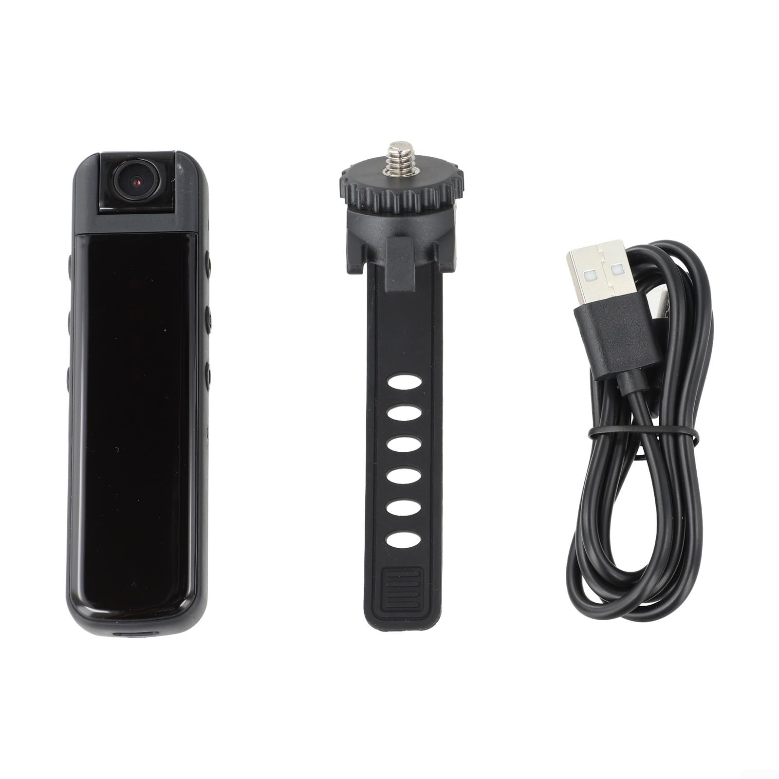 Body Camera with Audio and Video Recording, 1920x1080P Small Body Cam with 180° Rotating Lens,Clip-On Black CS05 Mini Recorder, 1000mAh Battery, Supports 32G TF Card