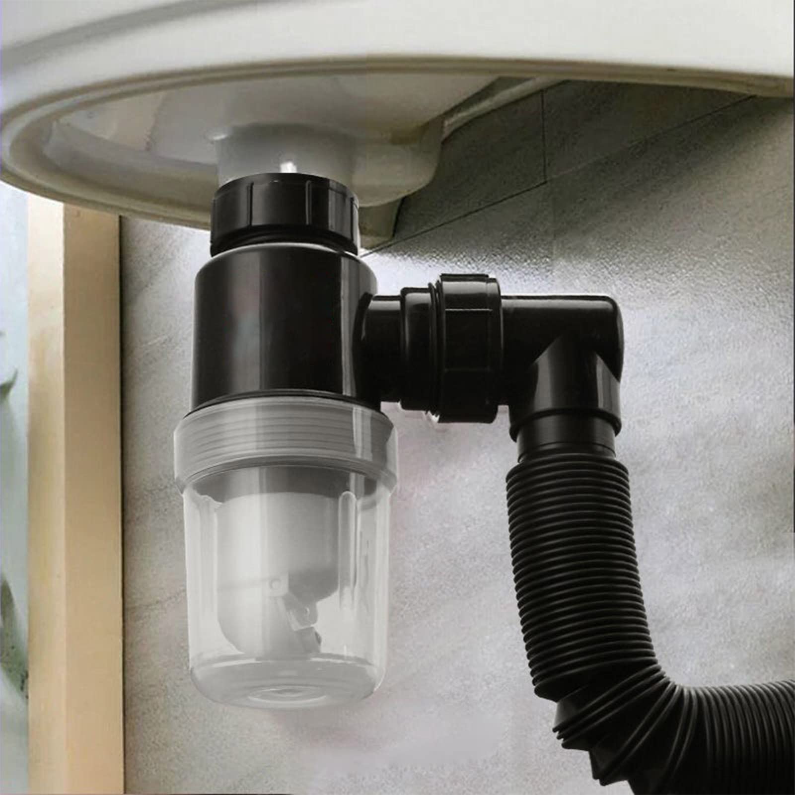 BSEID 10 Manguera de drenaje de fregadero Flexible - Tubo de manguera de drenaje de alcantarillado de fregadero,Anti tubo de extensión de manguera de drenaje de olor para inodoros de tocador de baño | de alcantarillado de fregadero,Anti tubo de extensión