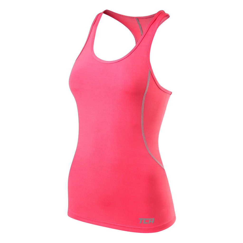 Tca Women's Hot Pink Pro Performance Base Layer Running Training Vest Tank Top - S