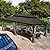 Domi Hardtop Gazebo 14x22FT, Outdoor Gazebo with Galvanized Steel Double Roof, Aluminum Frame, Built-in Gutter System, Curtain and Netting, Metal Gazebo Pavilion for Patio Deck Garden, Brown