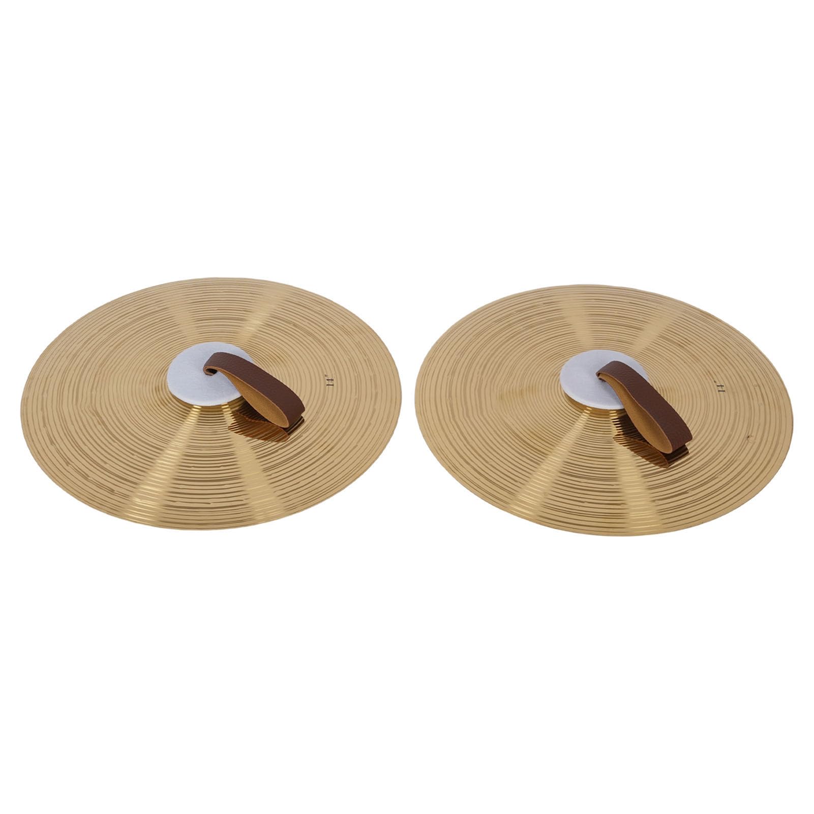 Cymbals a Tamburo Artoct 1 Coppia da 14 Pollici con Set di Piatti a Percussione in Lega di Cinturini per la Banda per Studenti Principianti