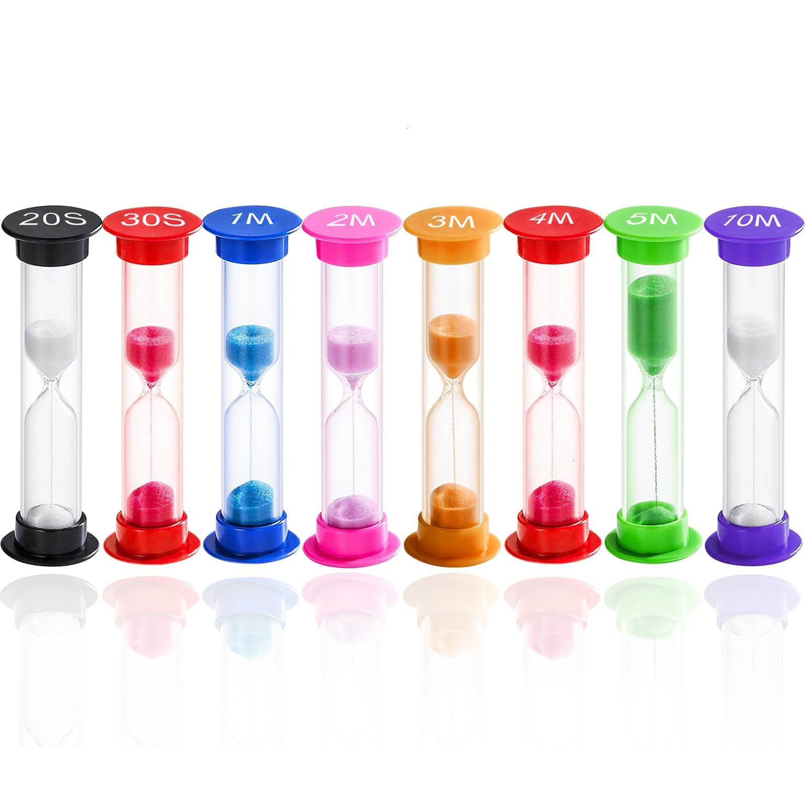 DIANZHU 8 Pack Colorful Hourglass Sand Timer Set for Kids, 20Sec 30Sec 1Min 2Min 3Min 4Min 5Min 10Min for Kids Toothbrush Games Classroom Home (B0CWZ651CG) Amazon Price History, Amazon Price Tracker