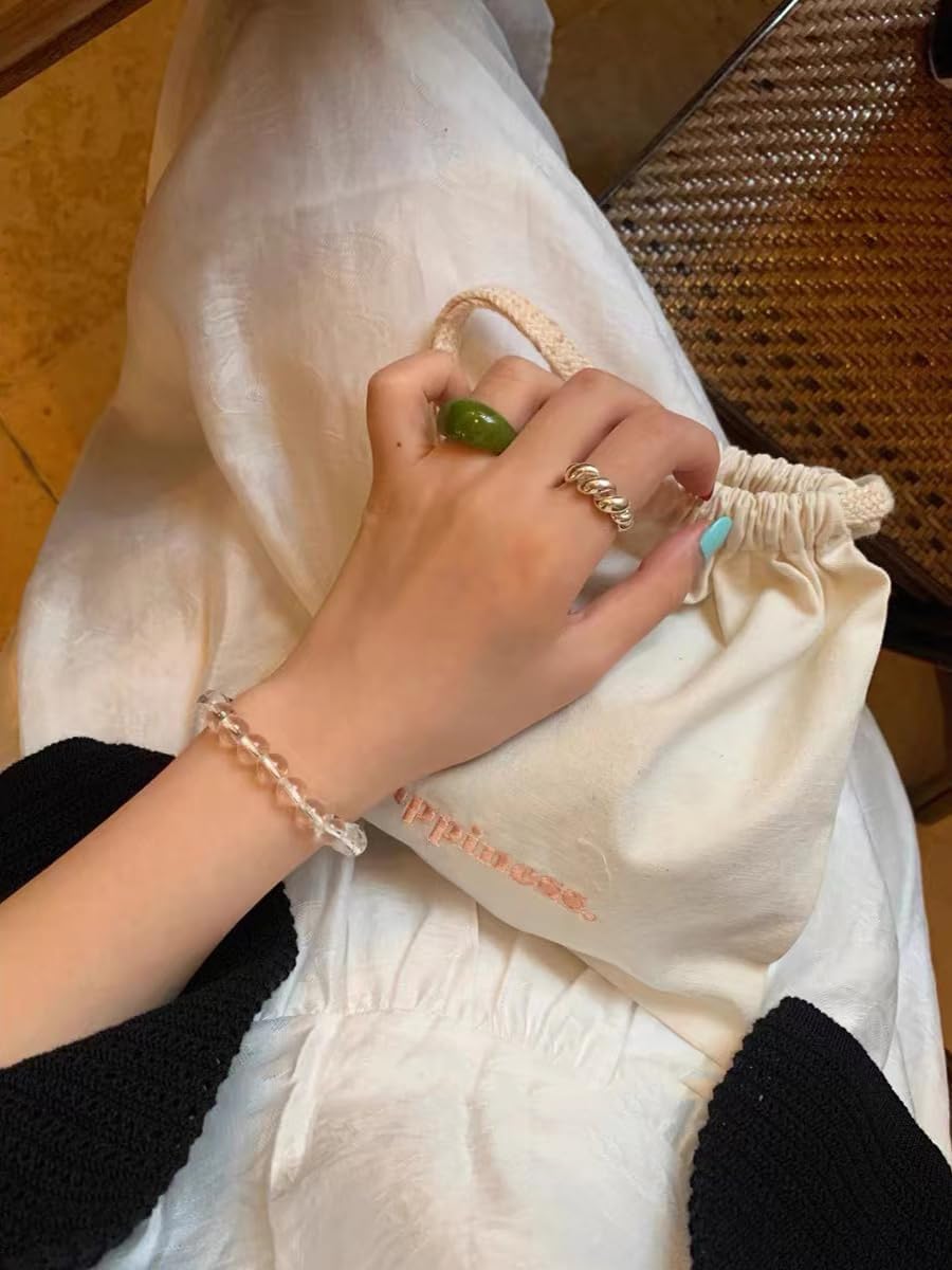 Multicolor Resin Chunky Ring for Women, Acrylic Rings Knuckle Finger Rings Cute Trendy Statement Dome Thick Rings - Image 5