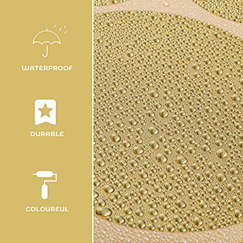 264 Pieces Polka Dots Wall Sticker Circle Wall Decal For Kids Bedroom Living Room, Classroom, Playroom Decor Removable Vinyl Wall Stickers Dots Wall Decals (Gold) #TOP2