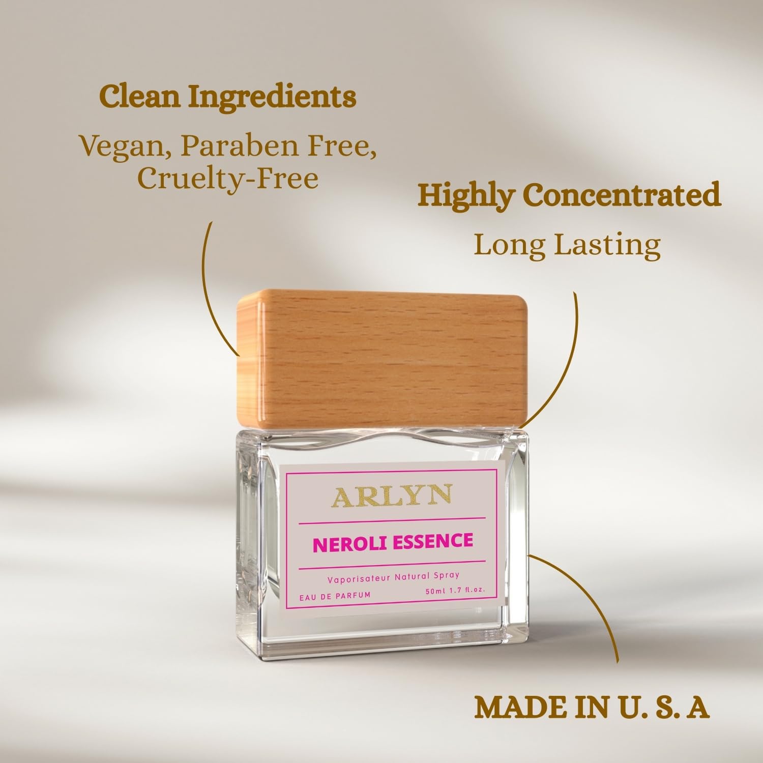 ARLYN Neroli Essence Eau De Parfum Inspired by Pr.da Pra.do.xe, Long-Lasting Perfume for Women, Vegan & Eco-Conscious with Clean Ingredients, Orange Blossom, Vanilla, Musk, Amber - 50ml / 1.7 oz - Image 4