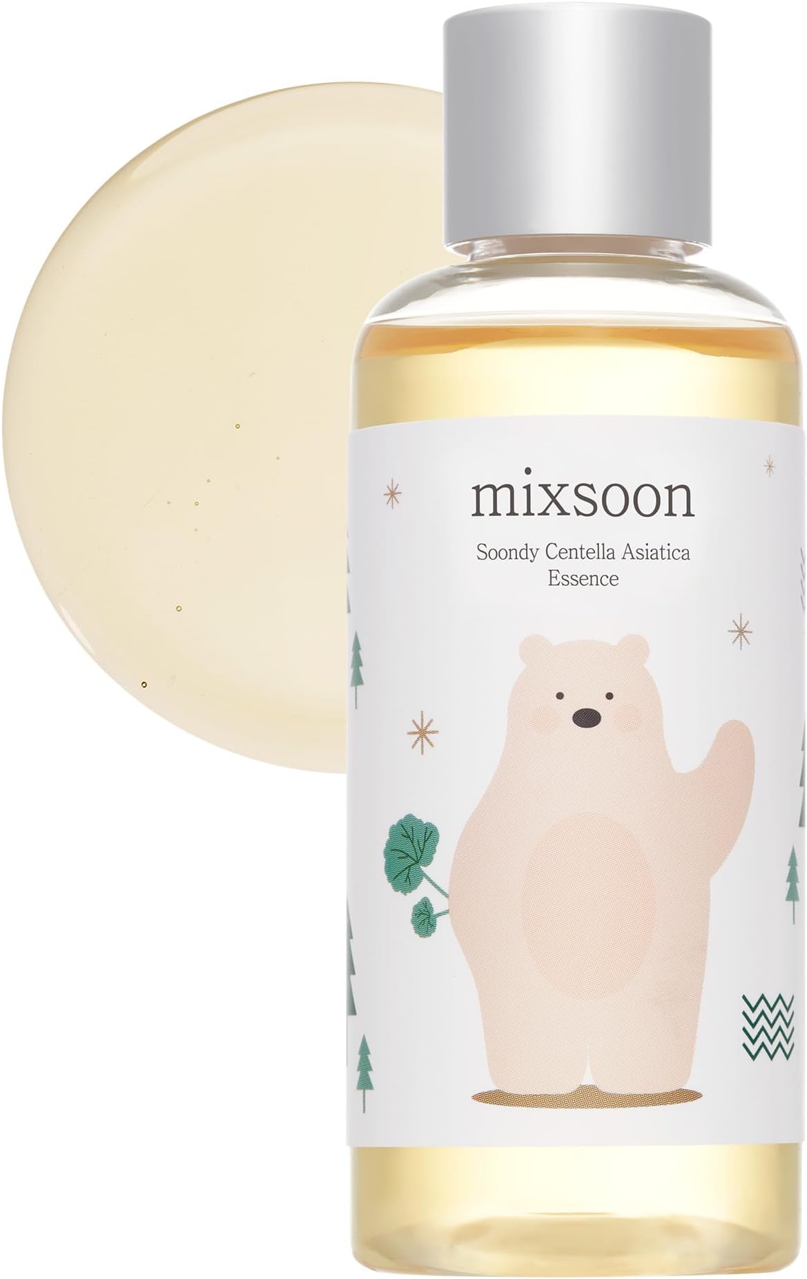 Soondy Centella Asiatica Essence - Balancing and Hydrating for Face, Jeju Island Cica Extracts, Gentle Formula for Balanced, Healthy Skin 100ml Korean Glass Skin Care