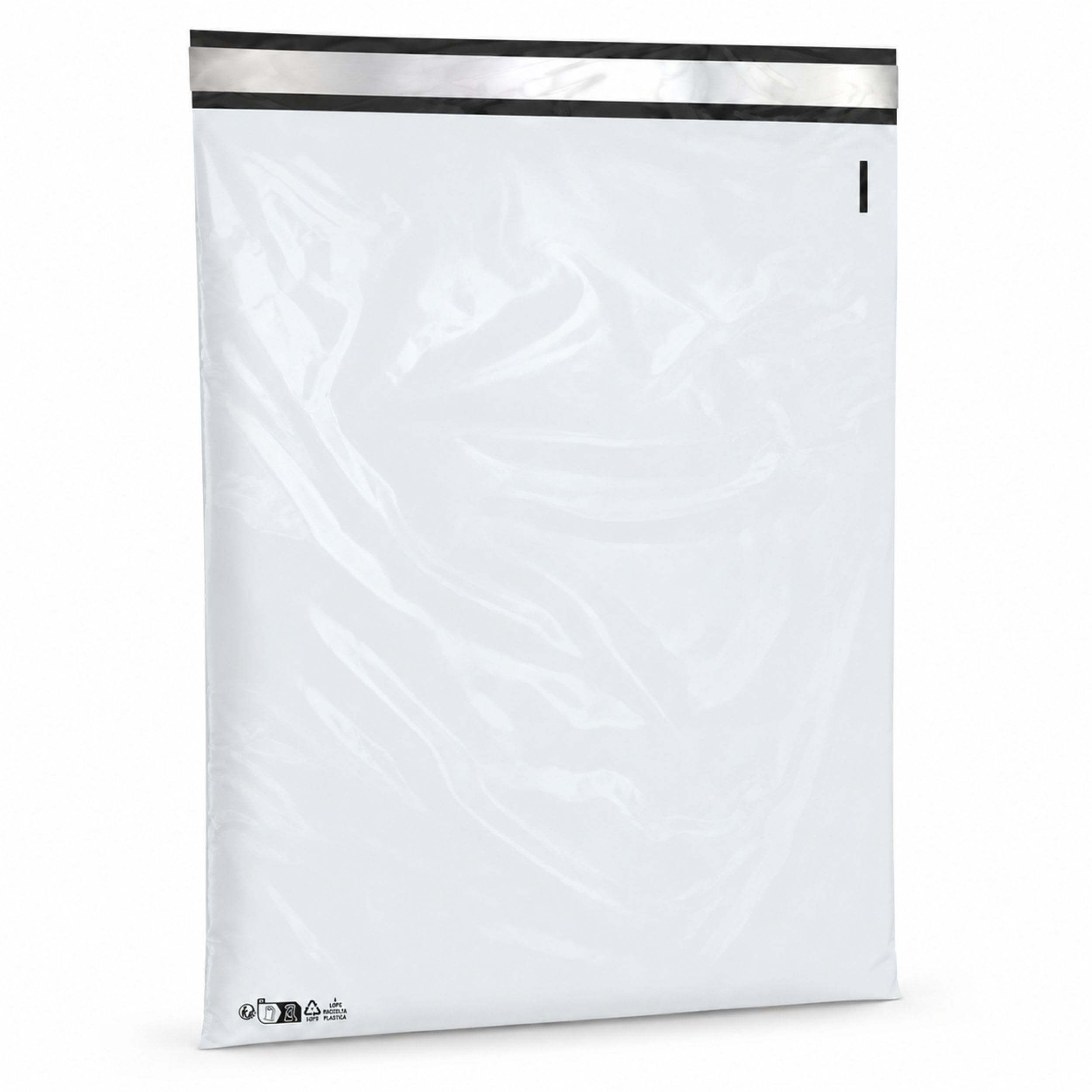 PACKY - Buste Spedizione Plastica Bianca 45x55 Cm - 100 Pezzi - Buste Adesive