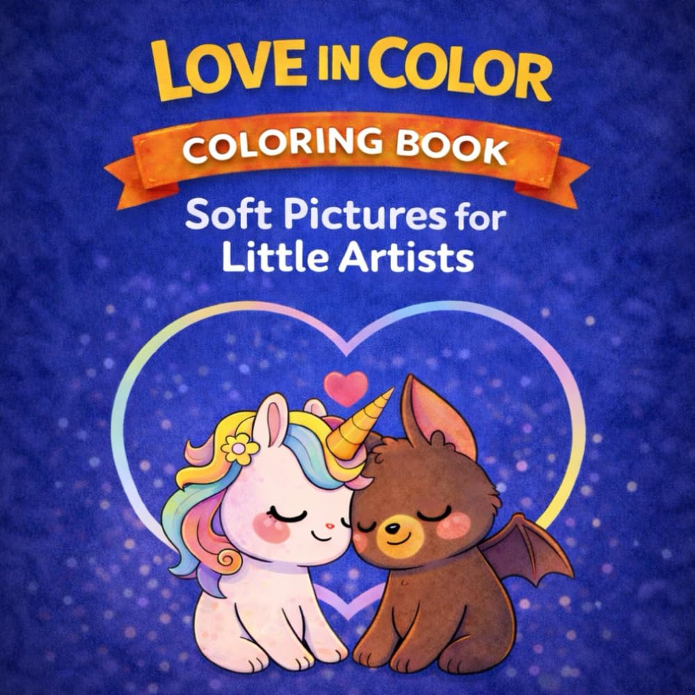 Love in Color - Coloring Book Soft Pictures for Little Artists: Easy Coloring Book for Kids and Toddlers