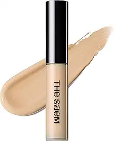 THESAEM Corretivo Líquido Multiuso The Saem Cover Perfection Tip, Cobertura Total Para Acne, Manchas Escuras, Olheiras, Hiperpigmentação E Manchas, 0,2 Fl. Oz. (#2 Rich Beige)