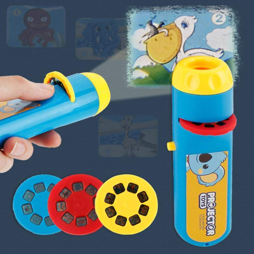 Children's Kindergarten Educational Early Education Bedtime Scene Story Projector Flashlight Ocean Bird Forest Animal map FDE8031 Flashlight