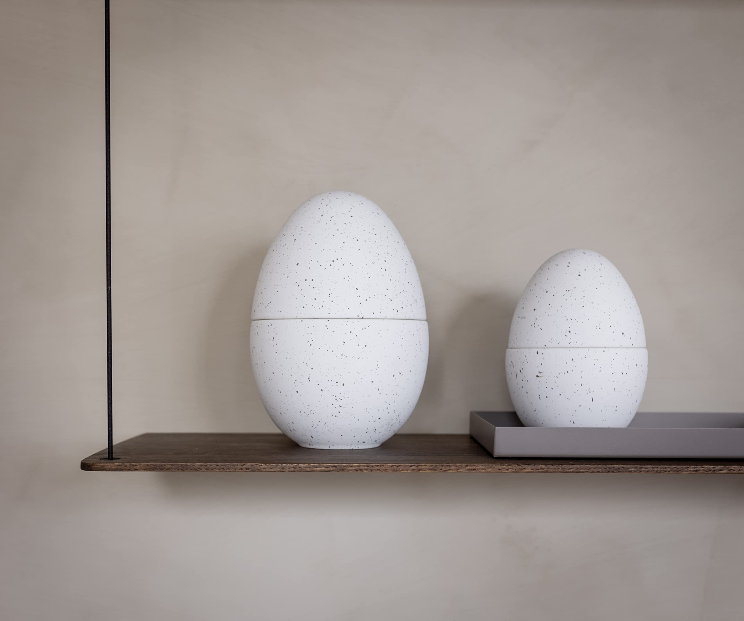 Cooee Design Bonboniera 18 cm biała, dekoracja wielkanocna, miska na cukierki, miska, jajko wielkanocne