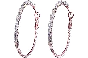 Hoop Earrings Small Rhinestone Hoops