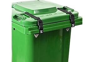 2-Pack Outdoor Garbage Can Bear Lock Black