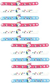 Toyvian 24 Peças Pulseira Infantil Para Crianças Pulseiras De Unicórnio Tapa Pulseira Tapa Pulseiras Para Crianças Pulseiras De Unicórnio Pulseiras Engraçadas Pulseiras De Festa Presente