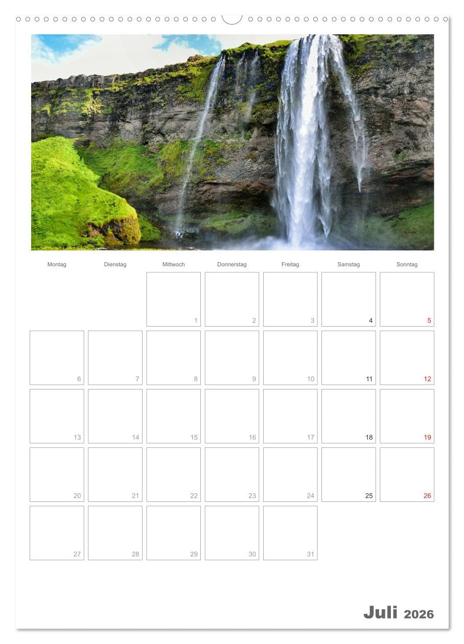 Faszination Island - Landschaftskalender mit Tagesplaner 2026 / Planer (hochwertiger Premium Wandkalender 2026 DIN A2 hoch), Kunstdruck in Hochglanz