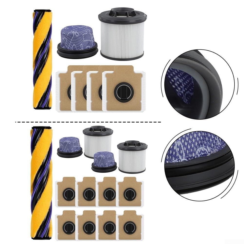 Kit de piezas de repuesto para Z40 con filtro HEPA lavable, cepillo de rodillo principal, filtro premotor y bolsas de polvo de alta capacidad para aspiradora Z40 Station (B)
