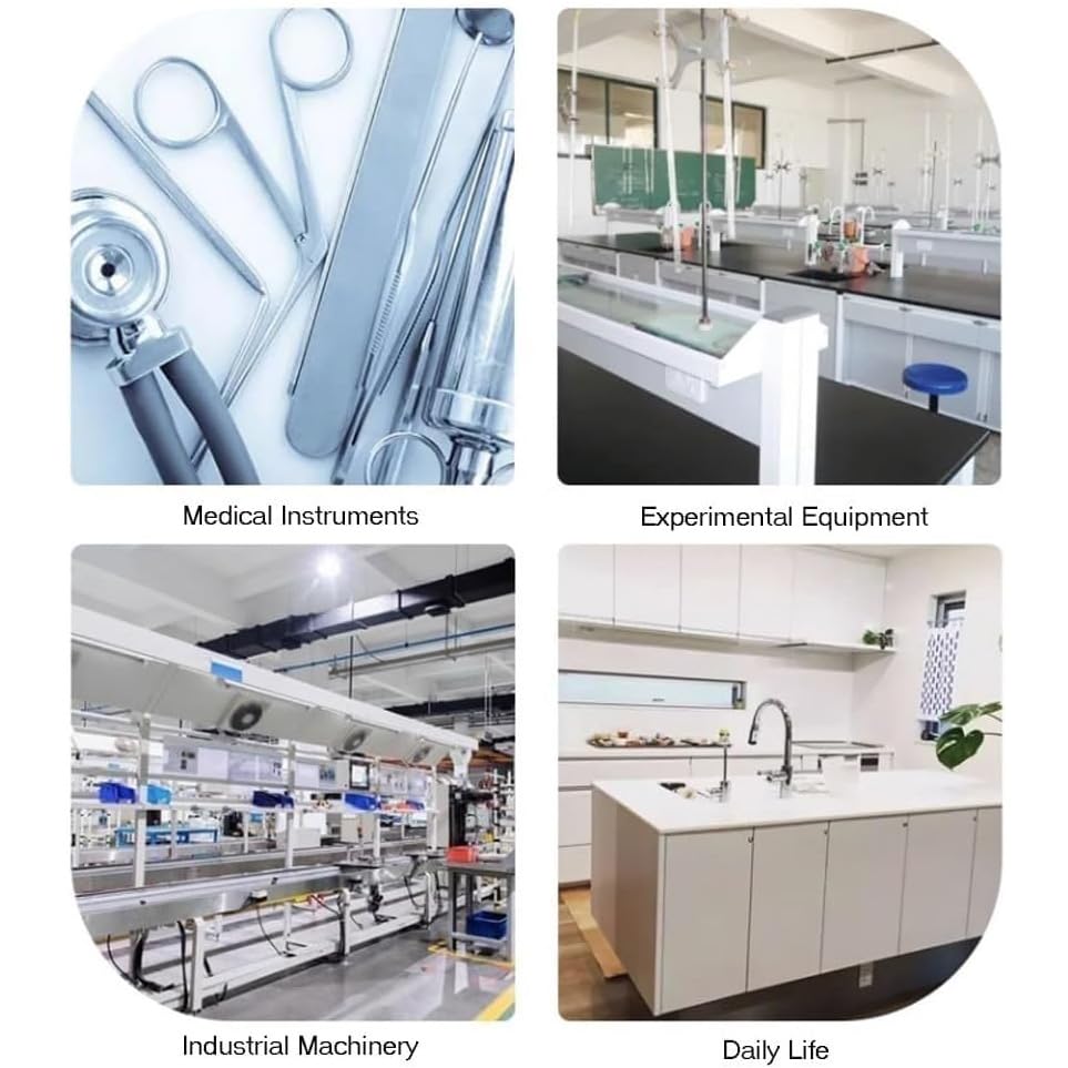Cestas de esterilización Perforadas de Malla de 1mm Bandeja de Instrumentos quirúrgicos Caja de desinfección de Acero Inoxidable con Tapa,350×250×70mm