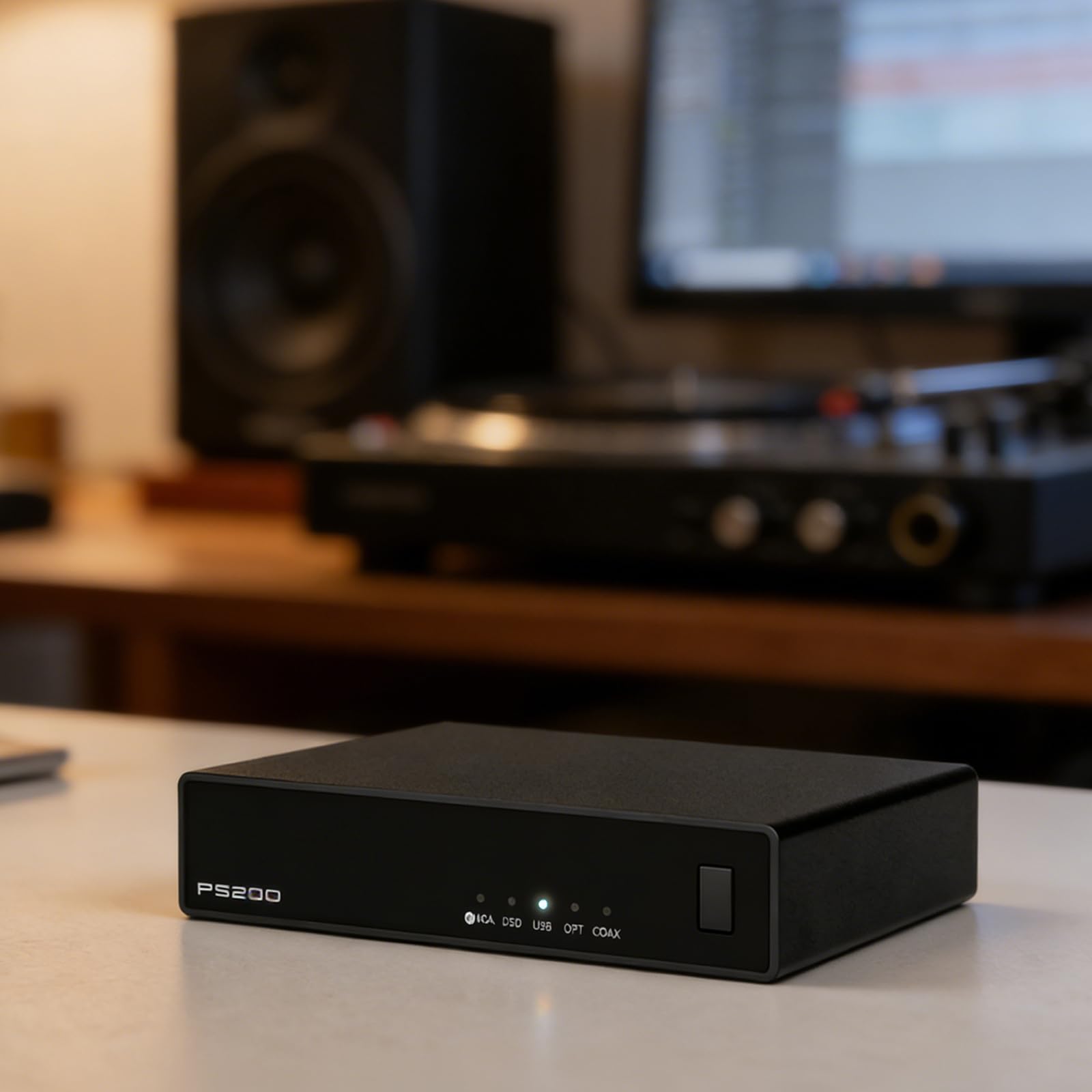 Convertitore premium con firmware aggiornabile e supporto stabilità migliorato Collegamento a bassa latenza MQA e DSD512