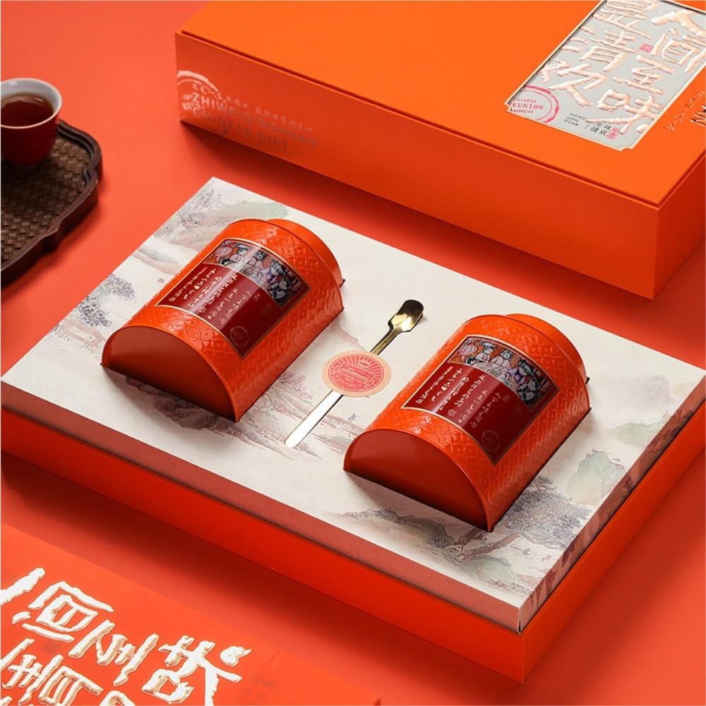 Herbata Coffee pojemniki na cukry okrągłe puszki luzem pojemnik do przechowywania herbaty garnek kuchnia zamknięty słoik retro chiński zestaw do herbaty podwójna puszka na prezent zestaw pojemników
