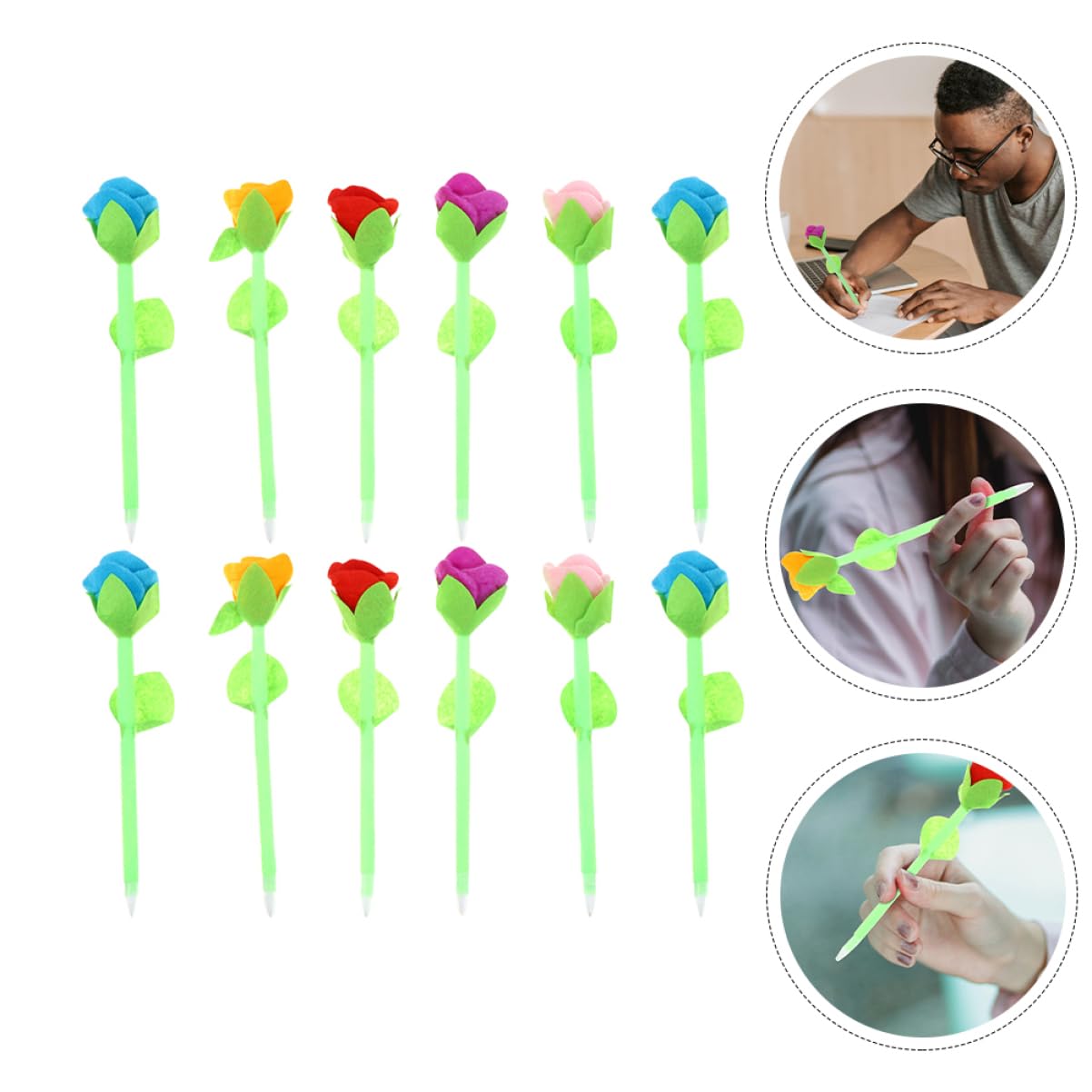 Tofficu 3 Ensembles Lot De 3 Stylos À Bille À Pointe Fine En Forme De Fleur Stylos À Encre Gel À Pointe Fine Stylos Roses Stylos À Encre Gel Cool Stylos À Bille Stylos À 12 pièces * 3