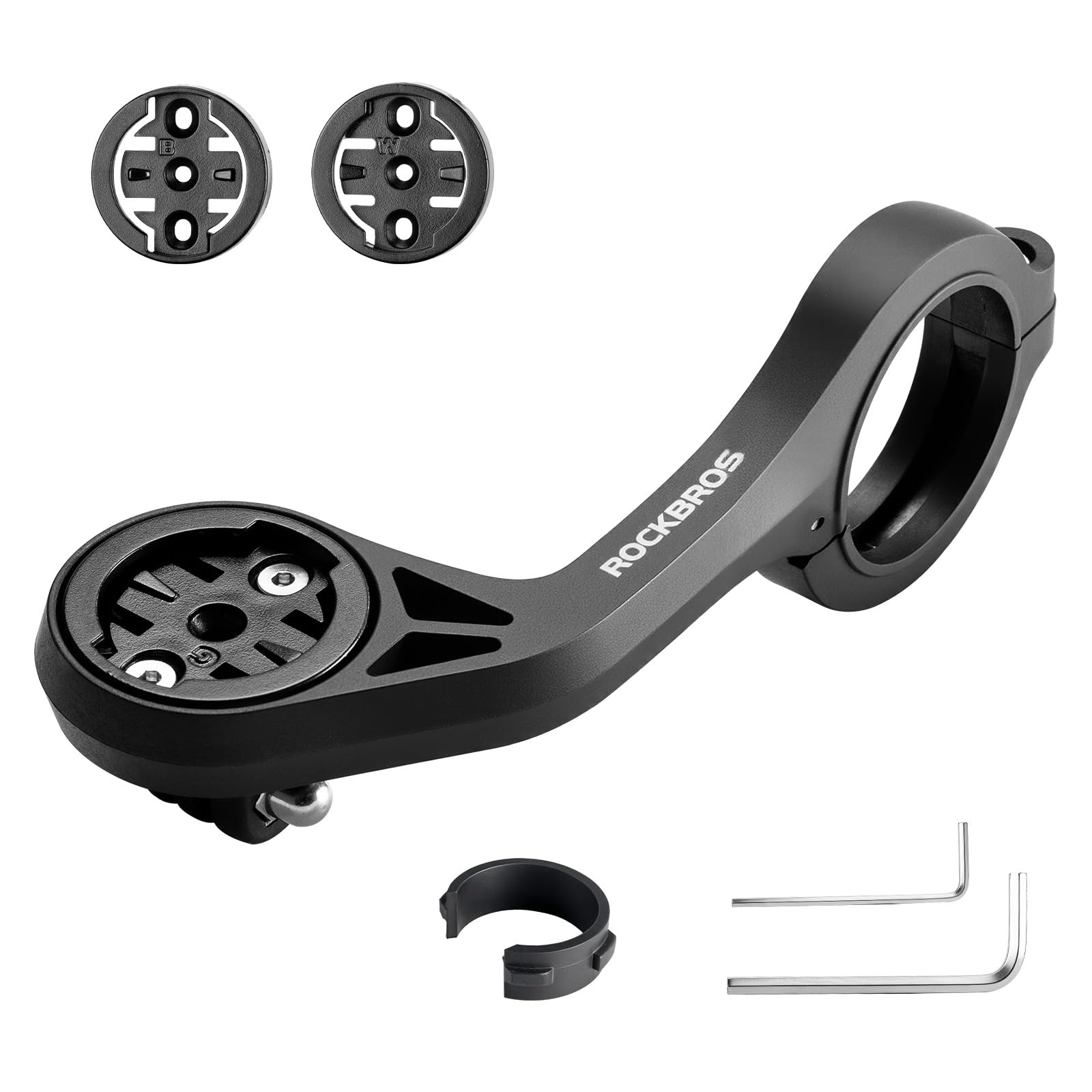 ROCKBROS Supporto per Computer Bici, Supporto per Bici Compatibile con Garmin, Wahoo, Bryton GPS Bike Computer Telecamere D'Azione e Luci Bicicletta, per Manubrio da Bicicletta 31,8 mm MTB Road Bike