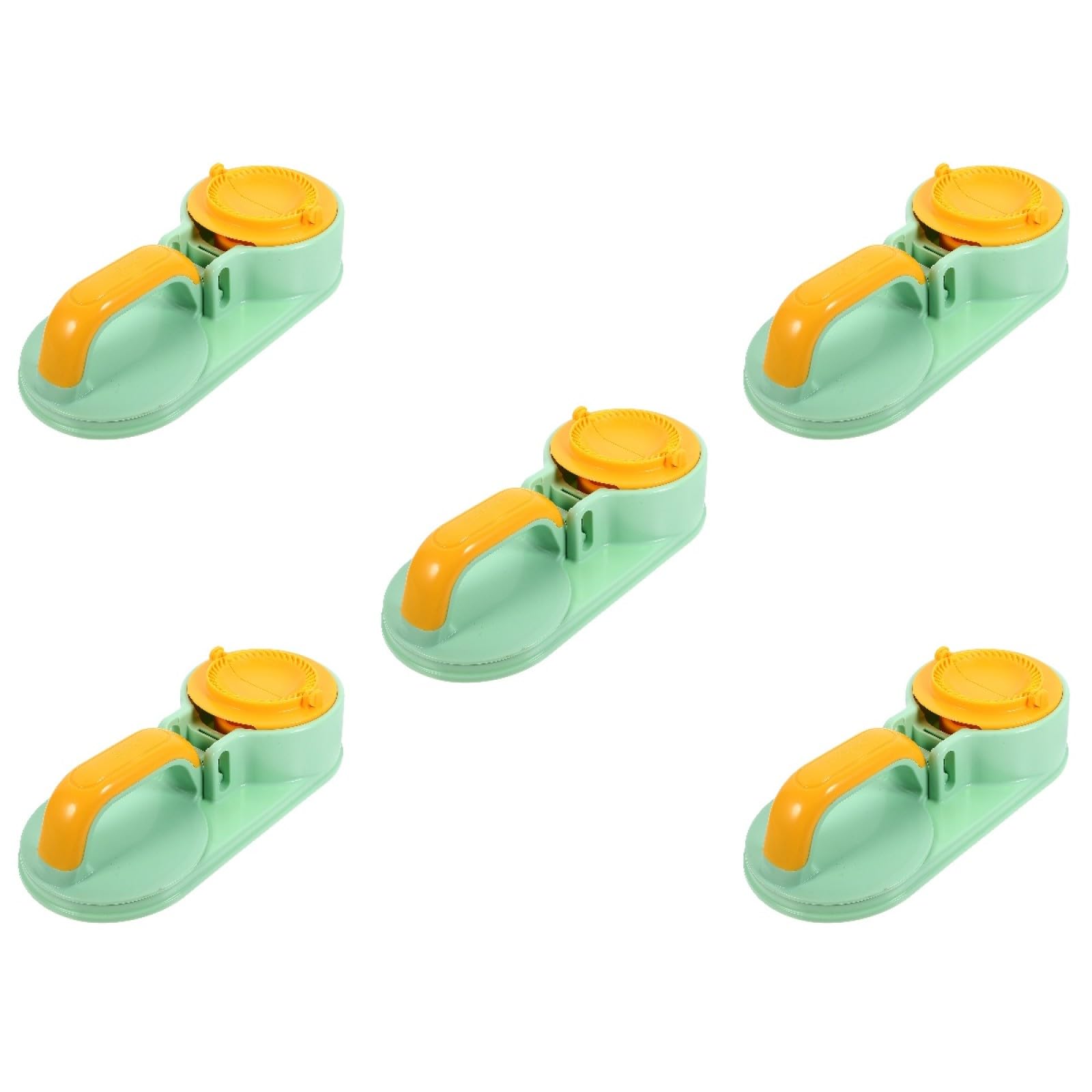 Amosfun 5 Pz produttore di gnocchi perogies venditore pierogi mini portatile siopao set cucina attrezzi cucina tortillero ravioli involucri di gnocchi pratico pressa per gnocchi AbS Green