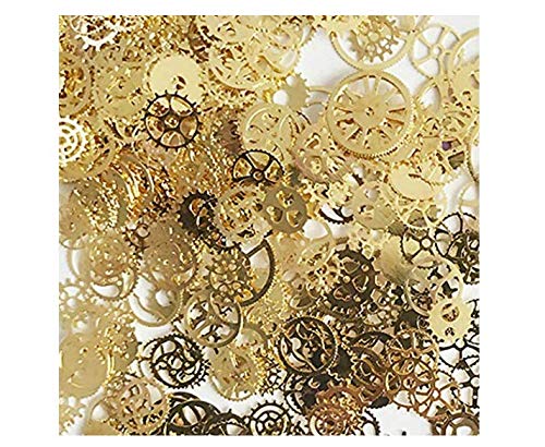 Metal Nail Sequins 3D Punk Time Gears Nail Studs Nail Art Decorations (Box-Packed)