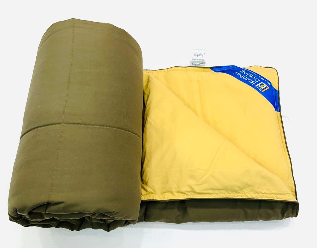 Bombay Dyeing Slumber Reversible Quilted Nano Silicon Gel Fiber 100% Polyester Micro Comforter (Green)-image-22