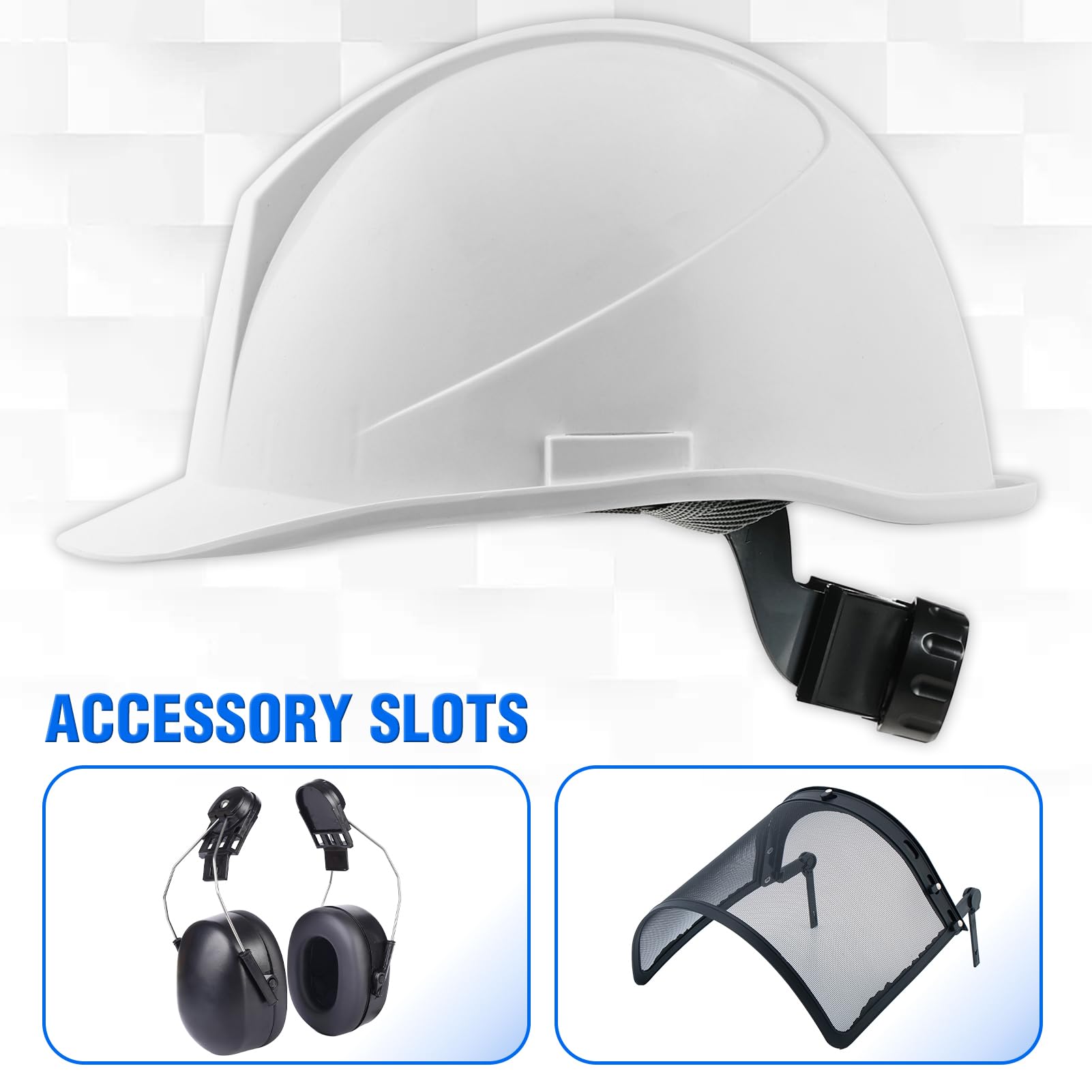 Casco duro estilo gorra, tipo I, clase G&C, aprobado por la OSHA, casco de construcción, suspensión de trinquete de 6 puntos, casco de seguridad de construcción para hombres y mujeres