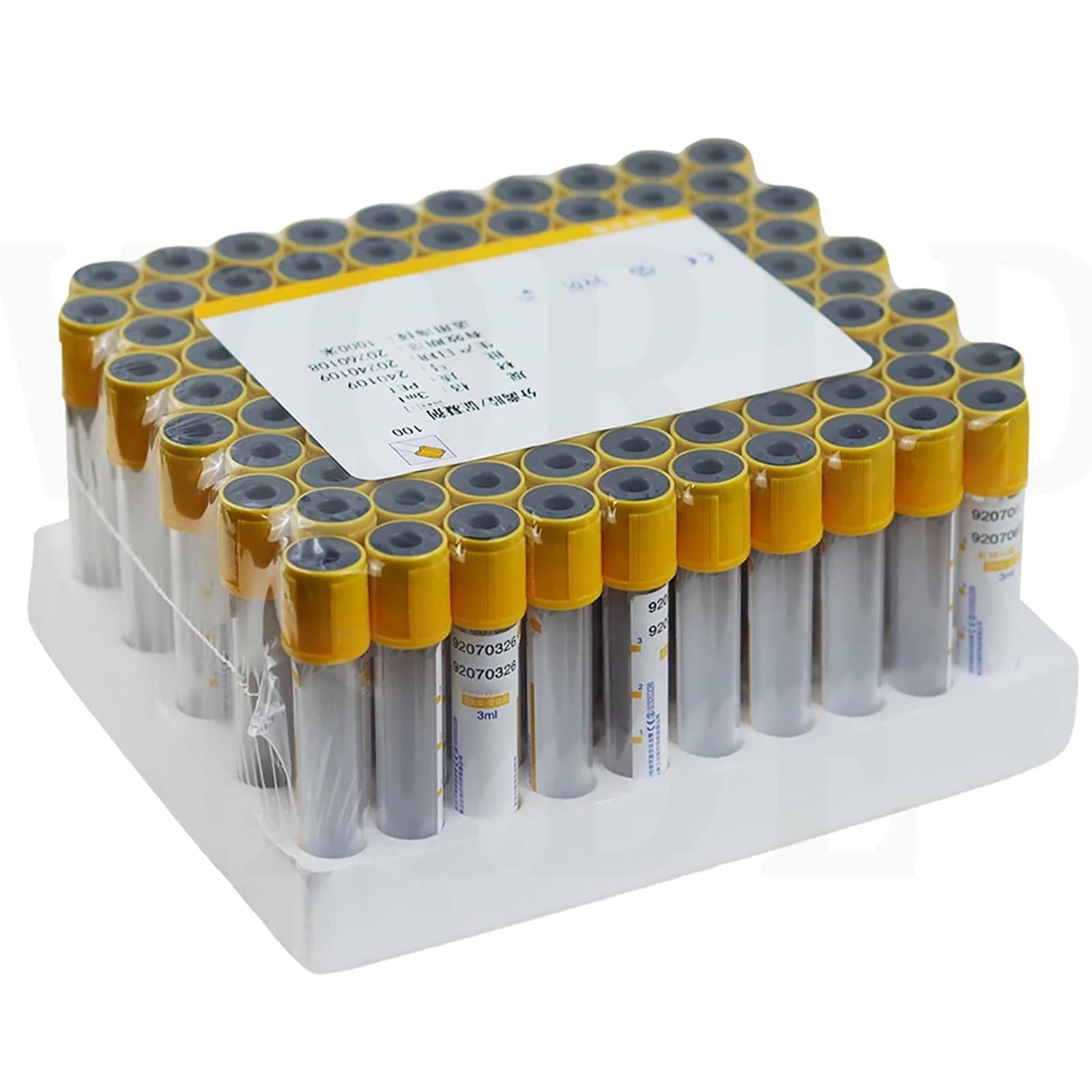 100 sztuk szklanych probówek próżniowych, próżniowe probówki do pobierania krwi (3 ml/5 ml/10 ml), do pobierania próbek krwi w laboratorium, separacji surowicy, przygotowywania PRP, 10 ml