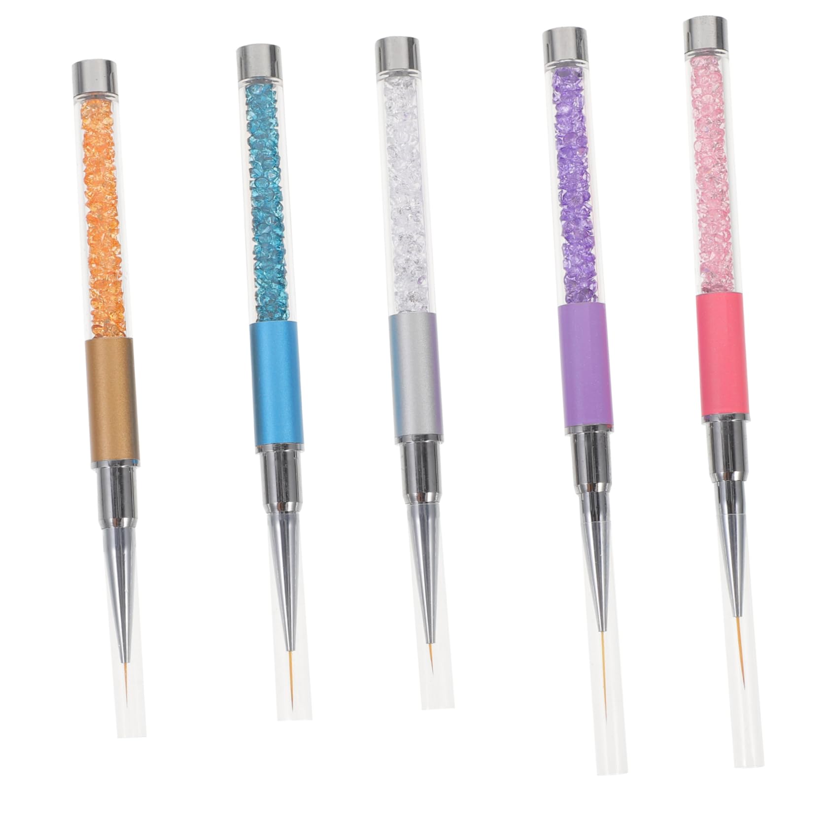 minkissy 25pièces Outils De Nail Art Pinceaux à Manucure Multifonctions Pour Salon à Domicile Stylos De Peinture Pour Avec Poignée Strass