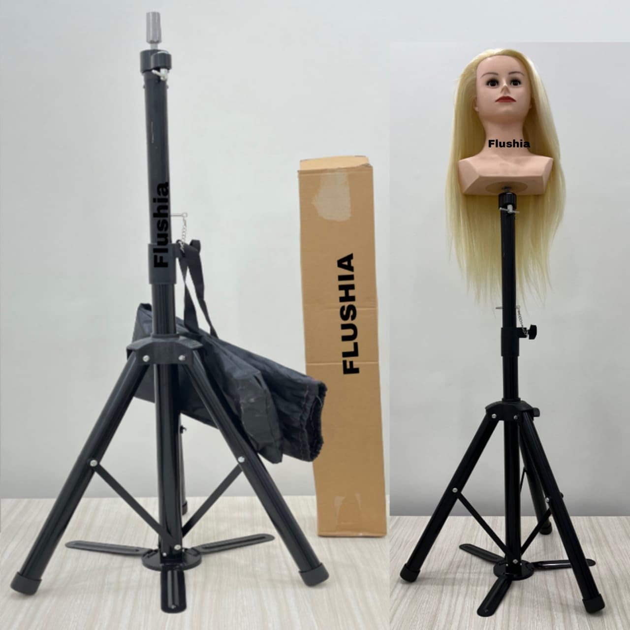 55" inch Dummy Head Tripod Stand Salon Hair Hairdressing/Display Stand Holder Dummy Wig Head Tools Accessories Pack of 1Pcs